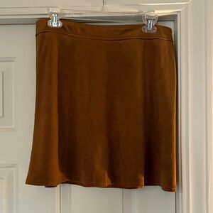 Loft Brown Suede look Mini Skirt